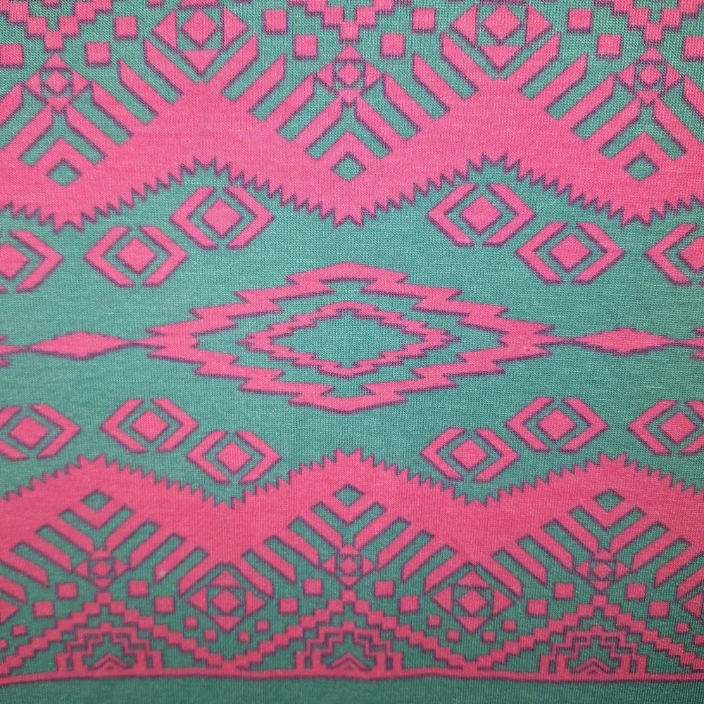 Vintage Tribal Bright Maxi Skirt 1X 34